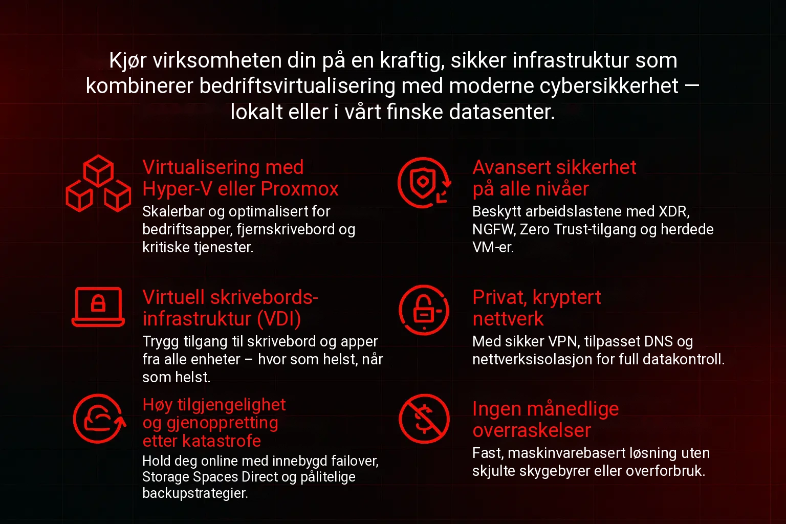 IT infrastructure and cybersecurity services infographic